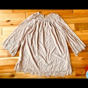 H&M lace bell-sleeve mini dress